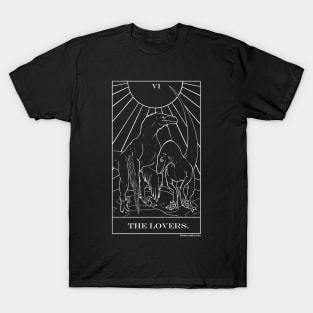 Lovers dinosaur velociraptor tarot T-Shirt